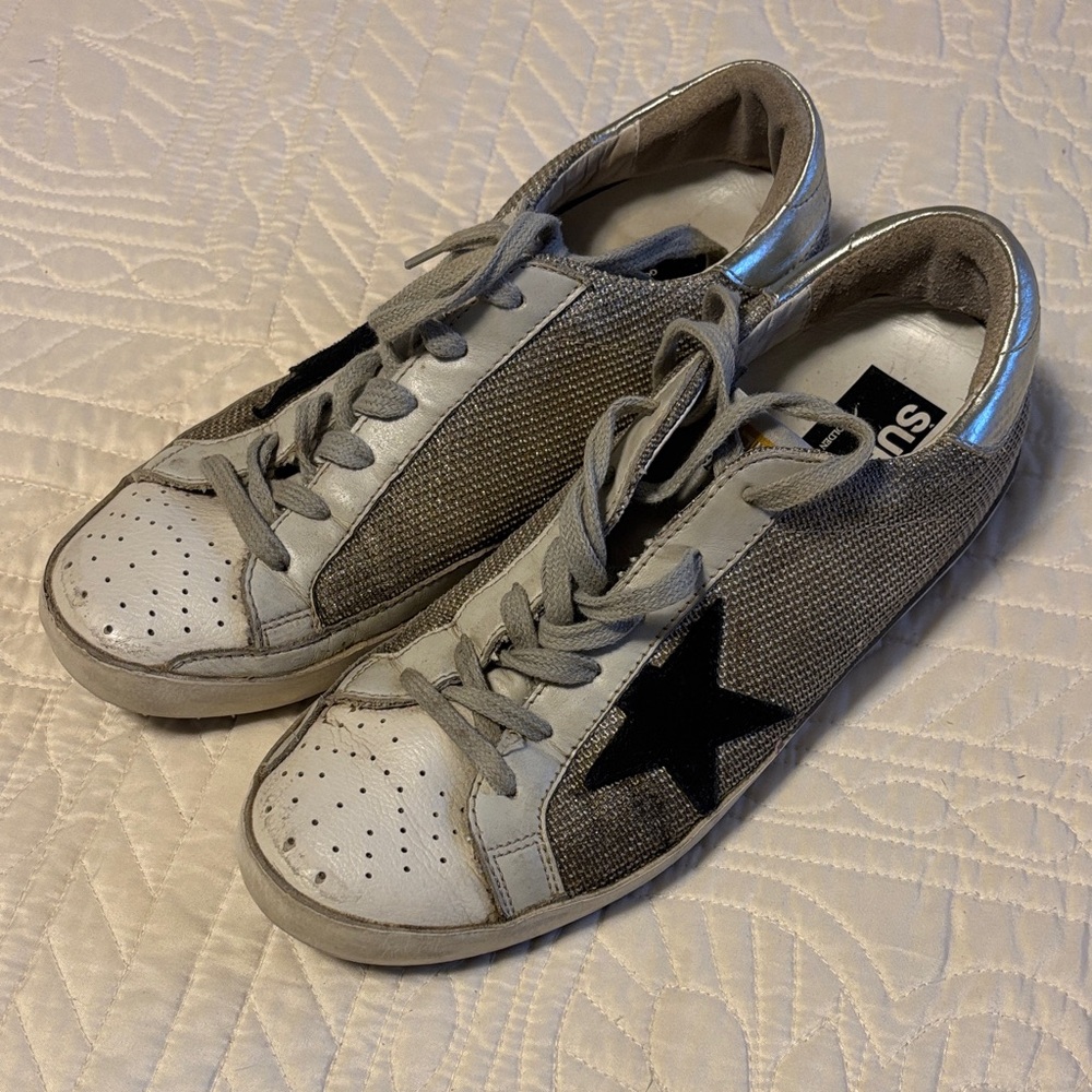 Golden Goose mesh superstar